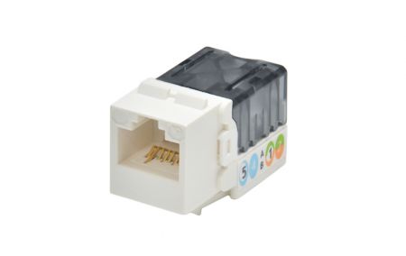 90° Rapid-snap - Unshielded Component-Rated 90˚ Keystone Jack